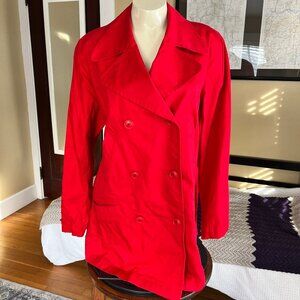 ICB Red Double-Breasted Cotton Jacket Trench Japan/Onward Holdings
